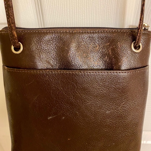 Clarks Brown Leather Cross-Body Bag and Wallet All-in-One includes Dust Bag - Picture 1 of 6